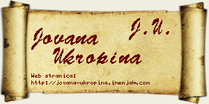 Jovana Ukropina vizit kartica